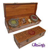 پک کادویی (کادویی زعفران سرگل اعلا رنگ گردویی _ رنگ ماهگونی)