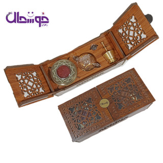 پک کادویی زعفران (کادویی زعفران سرگل اعلا جعبه چوبی دو درب )