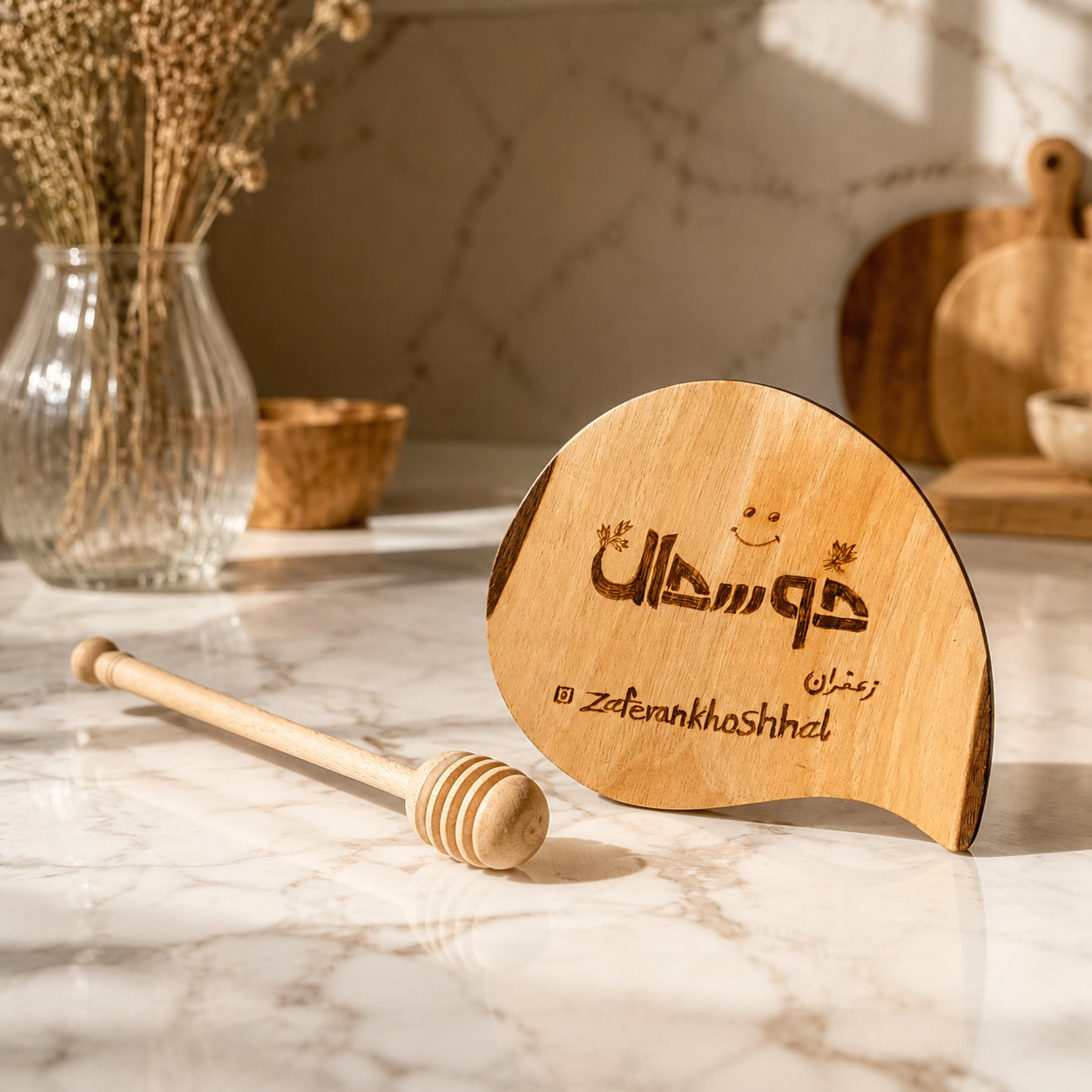 قاشق عسل خوری چوبی